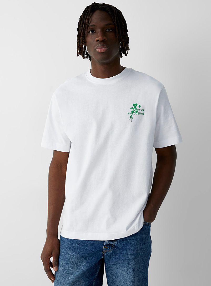 Only & Sons White Urban floral T-shirt for men