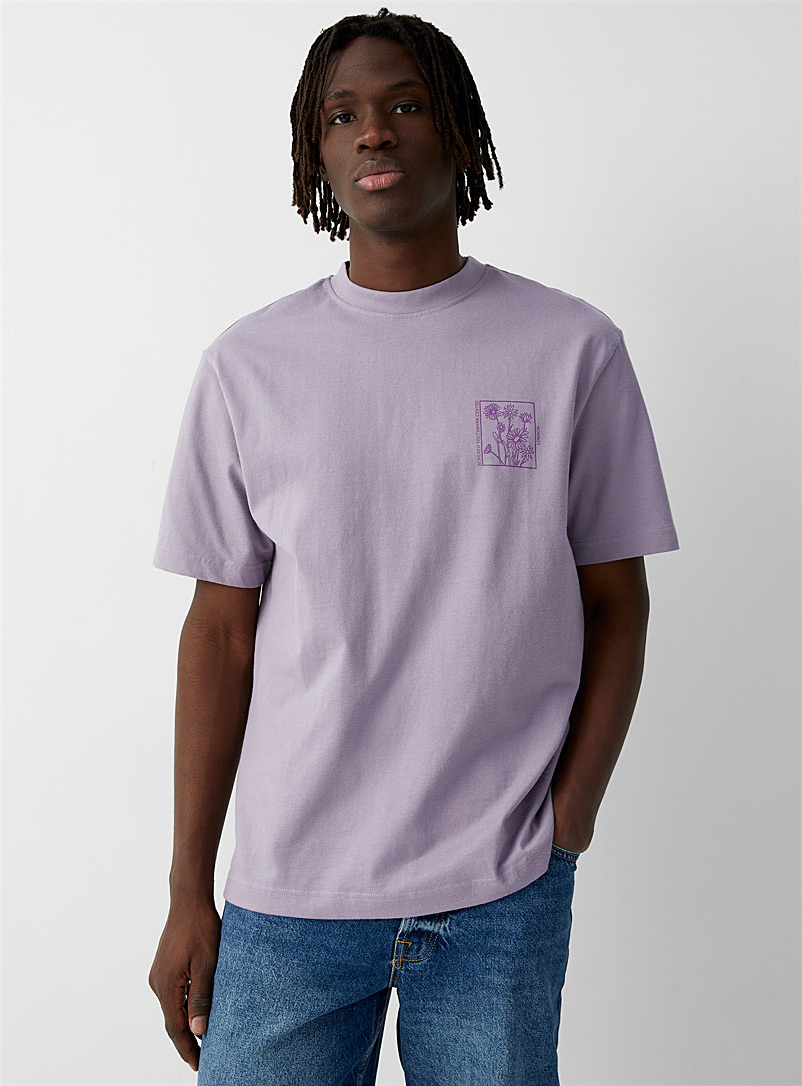 Only & Sons Mauve Urban floral T-shirt for men