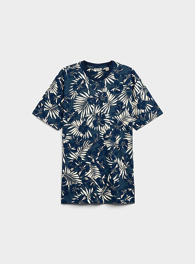 Only & Sons Blue Tropical flora T-shirt for men