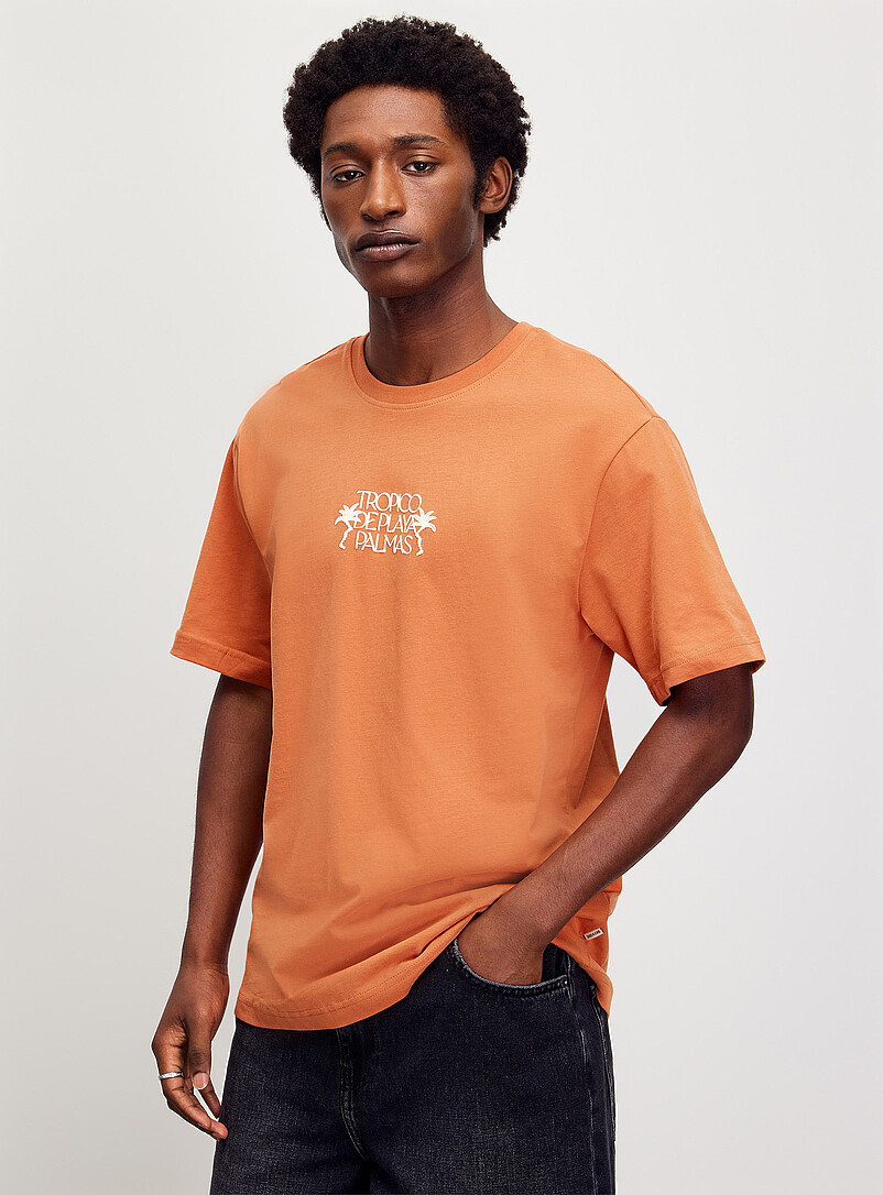 Only & Sons: Le t-shirt paradis tropical Ivoire - Beige cr&egrave;me pour homme