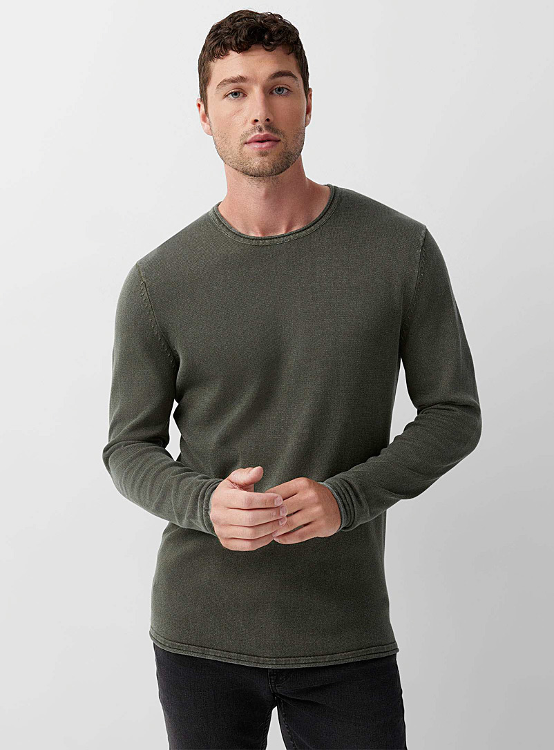 Only & Sons: Le pull tricot délavé Vert pour homme
