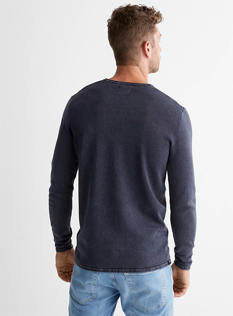 Only & Sons Black Faded knit sweater for men