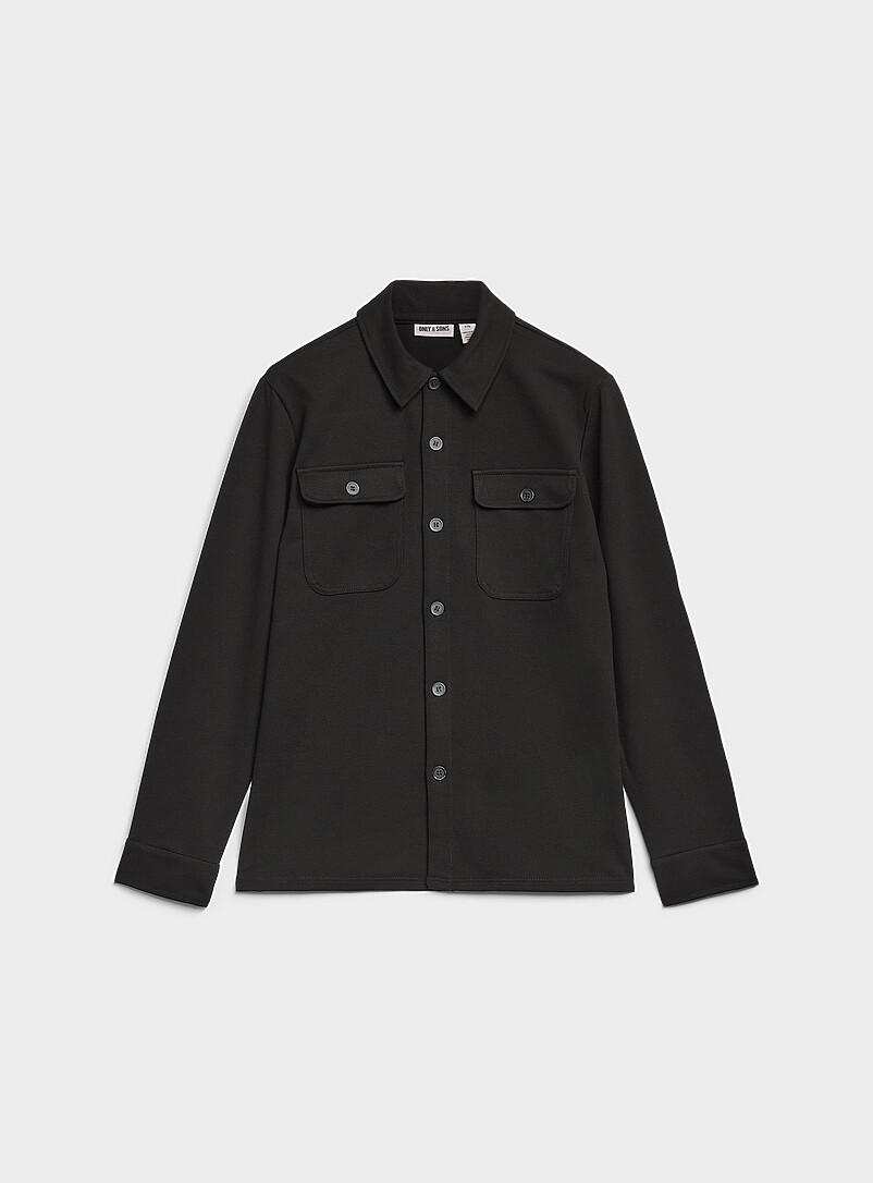 Twill jersey overshirt product image (primary)