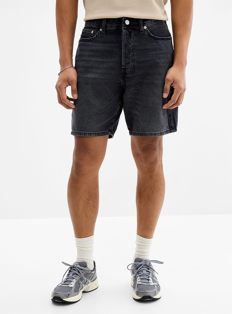 Faded black denim Bermudas product image 2