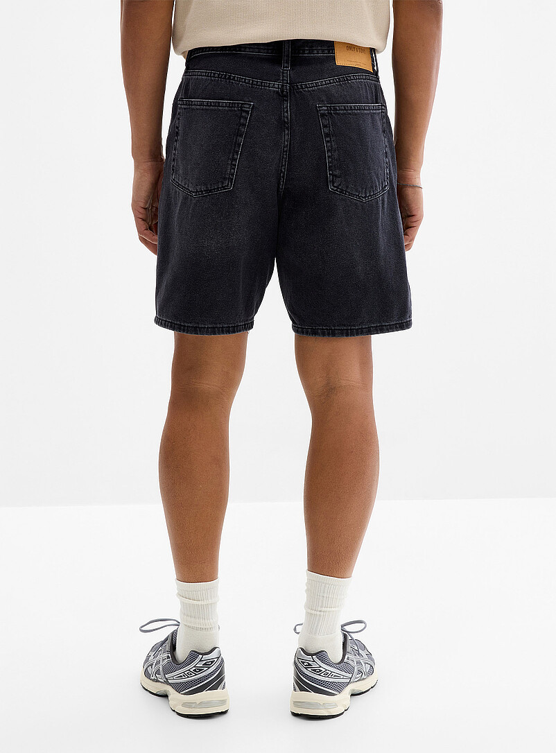 Faded black denim Bermudas product image 3