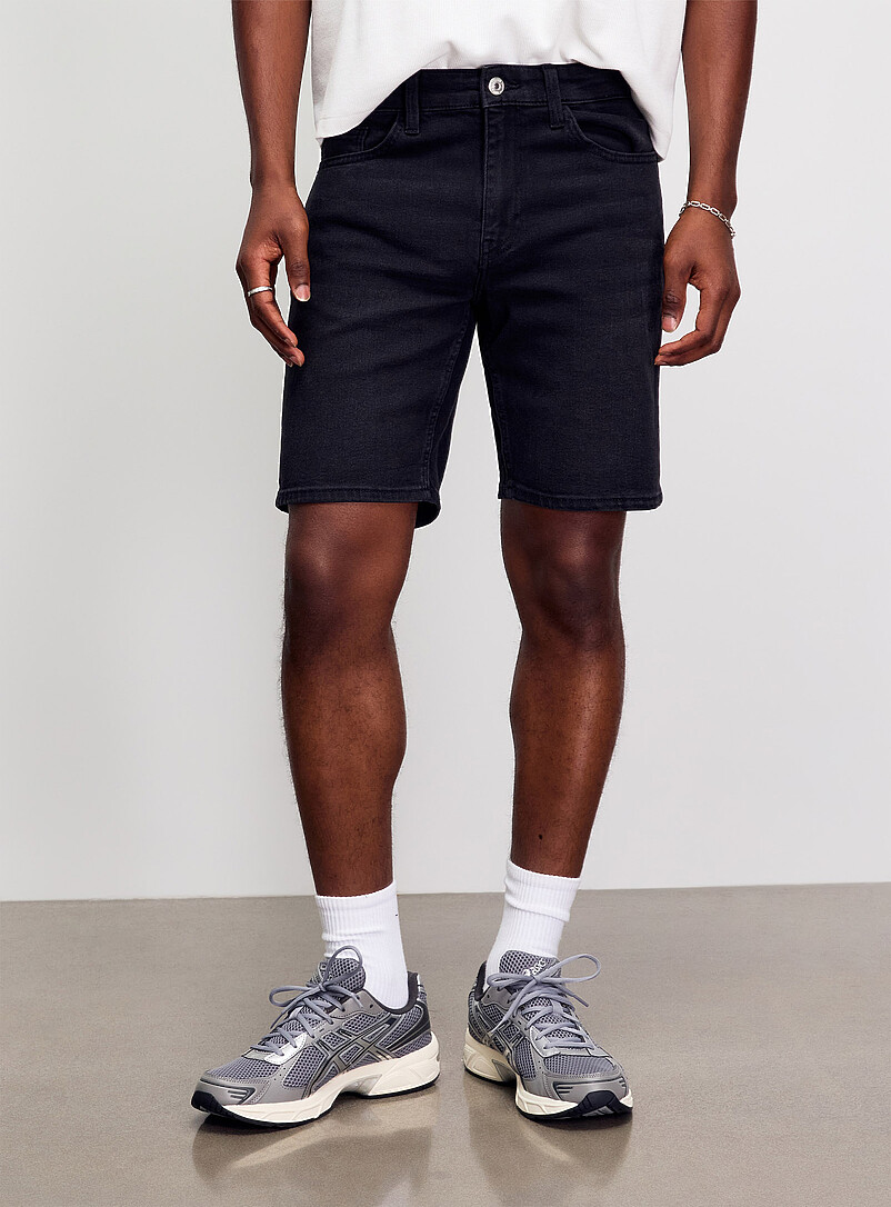 Ochre topstitch indigo jean Bermudas product image 2