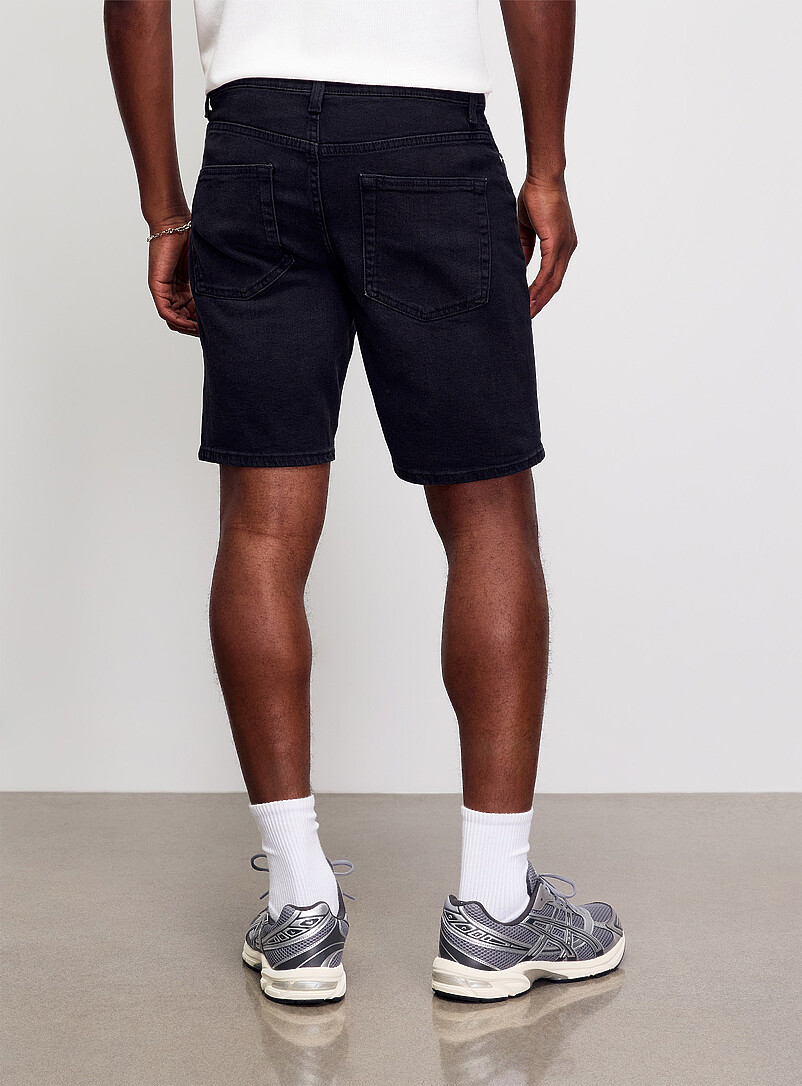 Ochre topstitch indigo jean Bermudas product image 3
