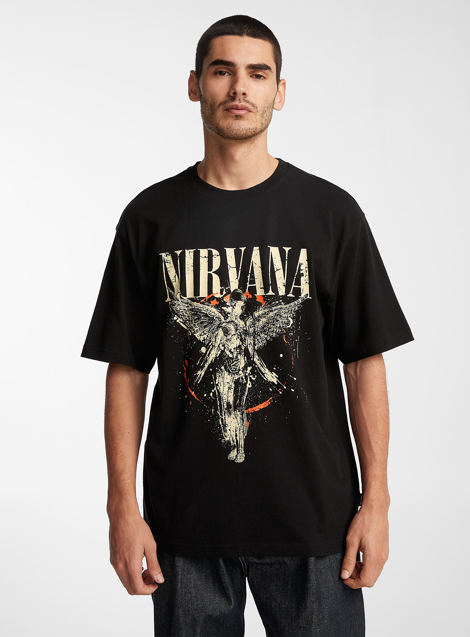 Only & Sons Nirvana T-shirt In Black