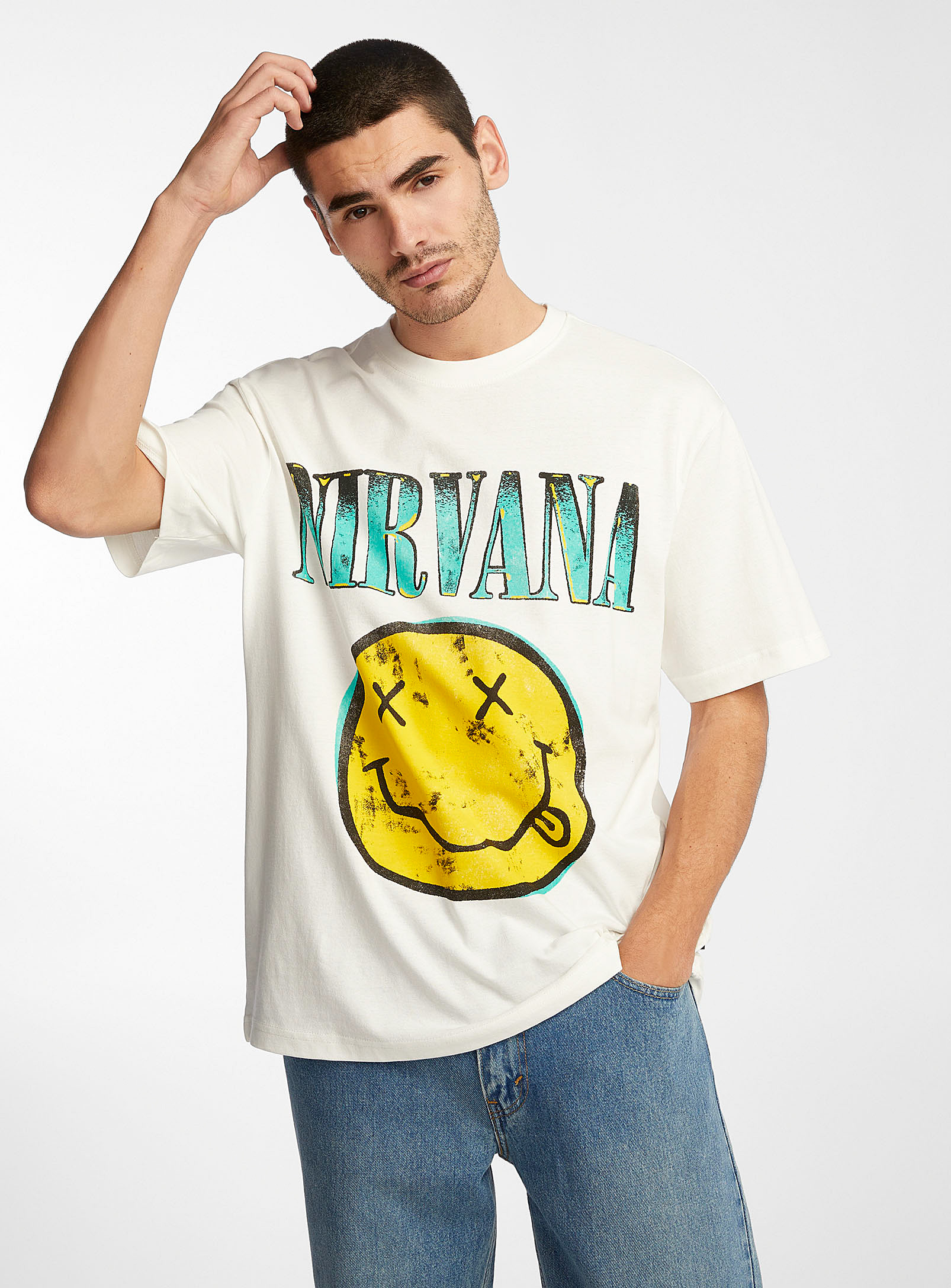Only & Sons Nirvana T-shirt In White