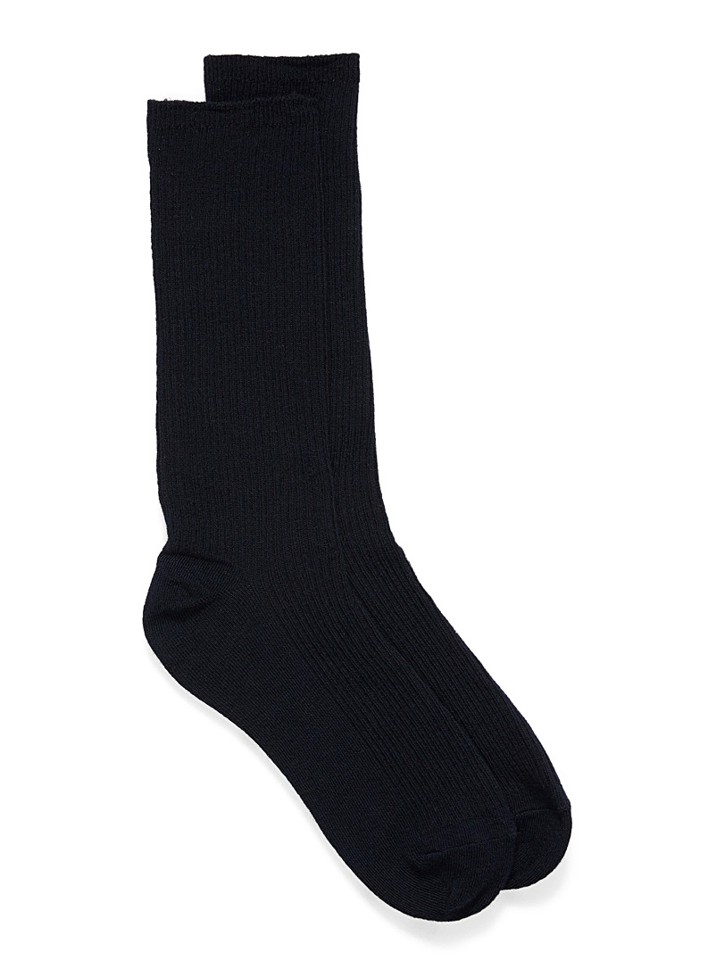 Simons Marine Blue Touch of merino wool socks for women