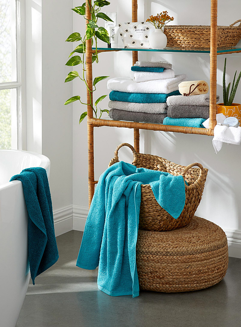 aqua coloured towels