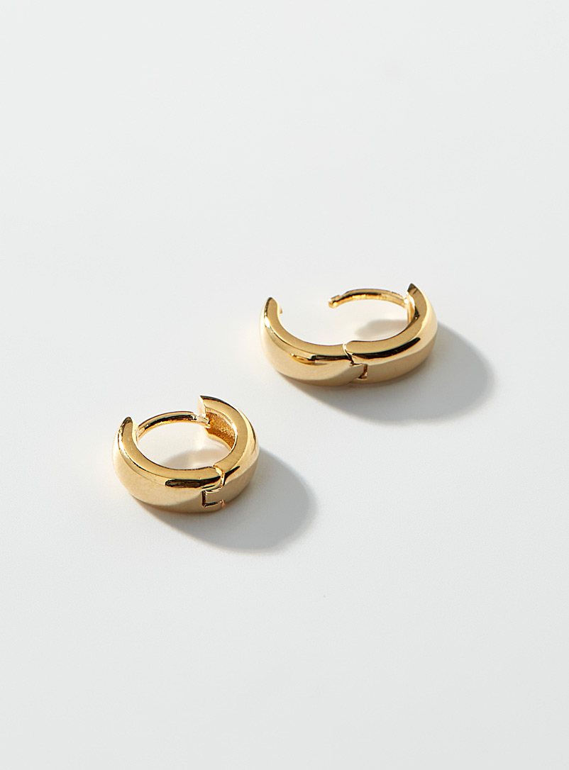 Orelia: Les anneaux minimalistes dorés Assorti pour femme