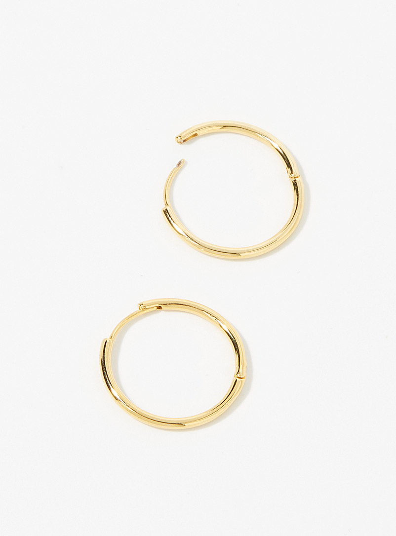 Orelia: Les fins anneaux dorés Assorti pour femme