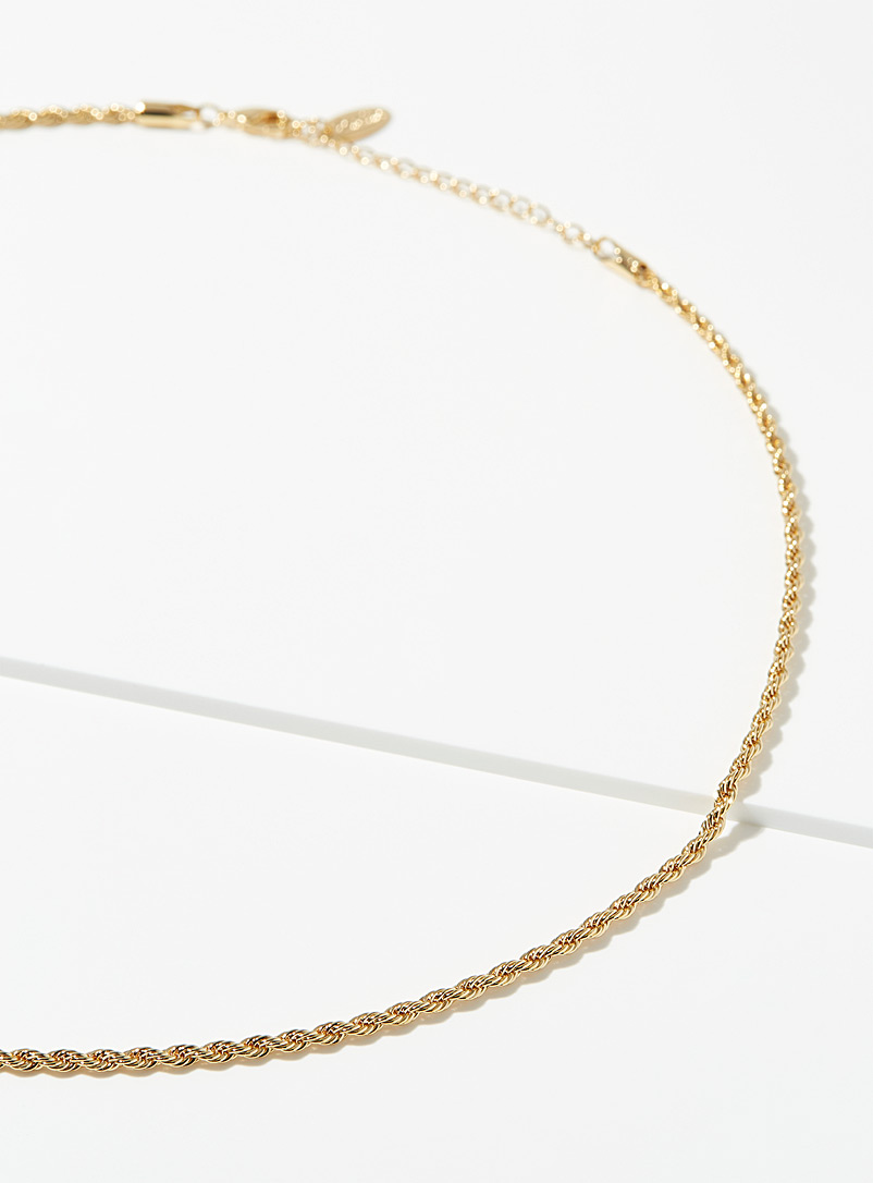 Orelia Gold Twisted rope chain for women