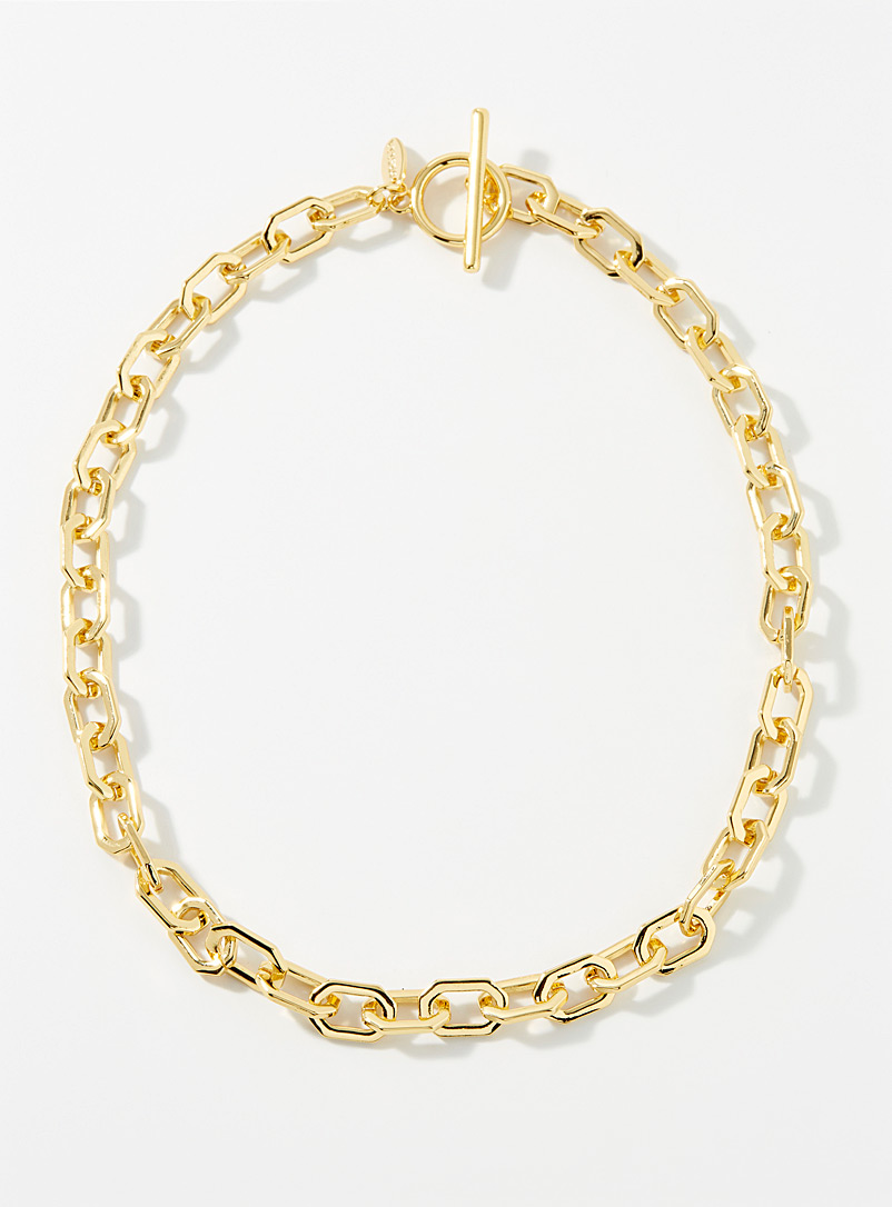 Orelia Assorted Solid geo link chain for women