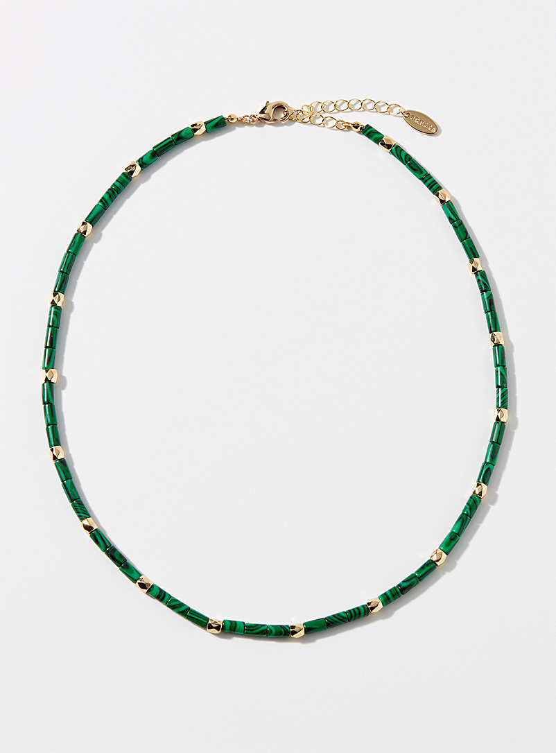 Orelia: Le collier malachites Vert pour femme