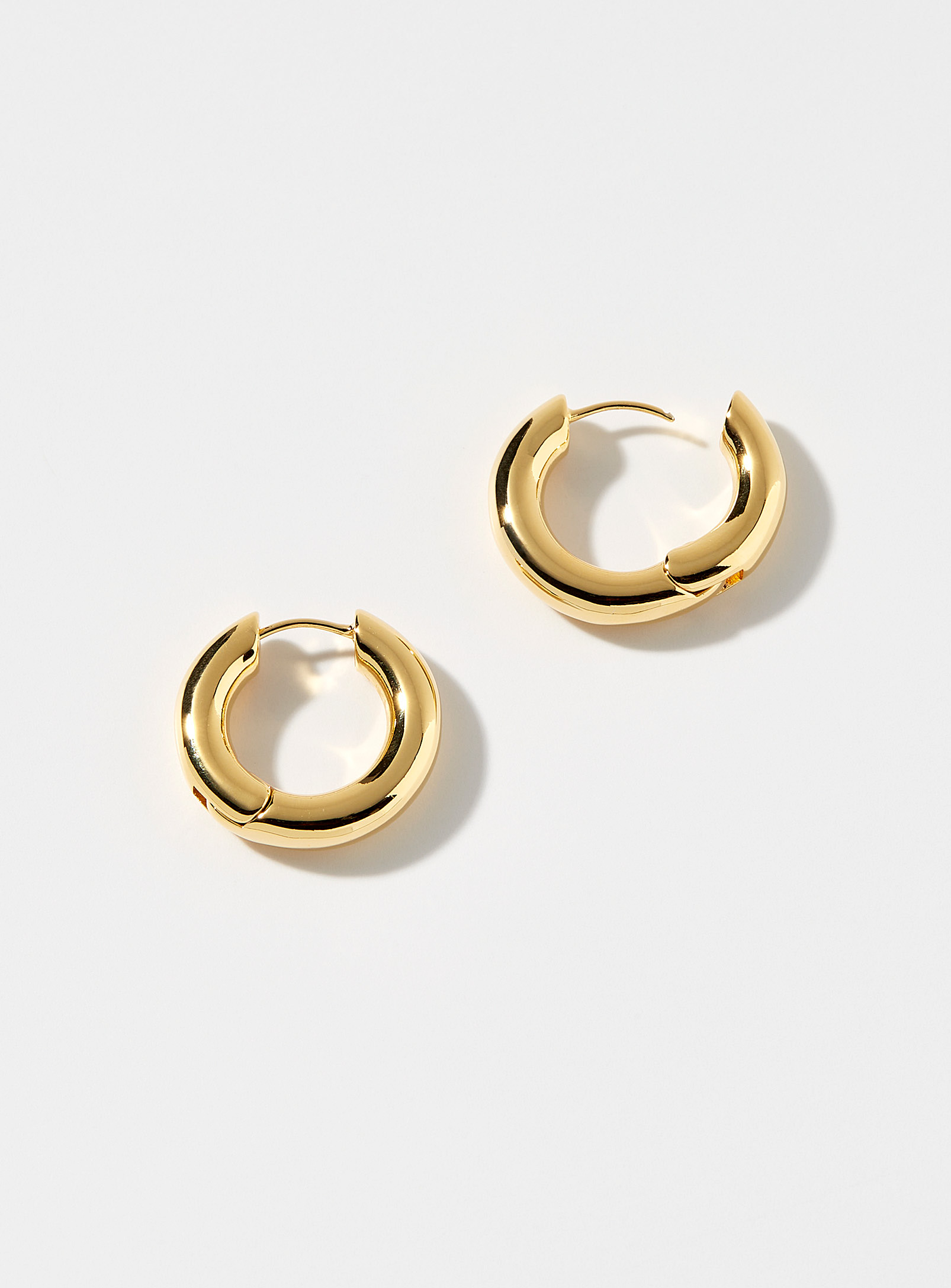 Orelia - Women's Golden tubular Hoop Earrings