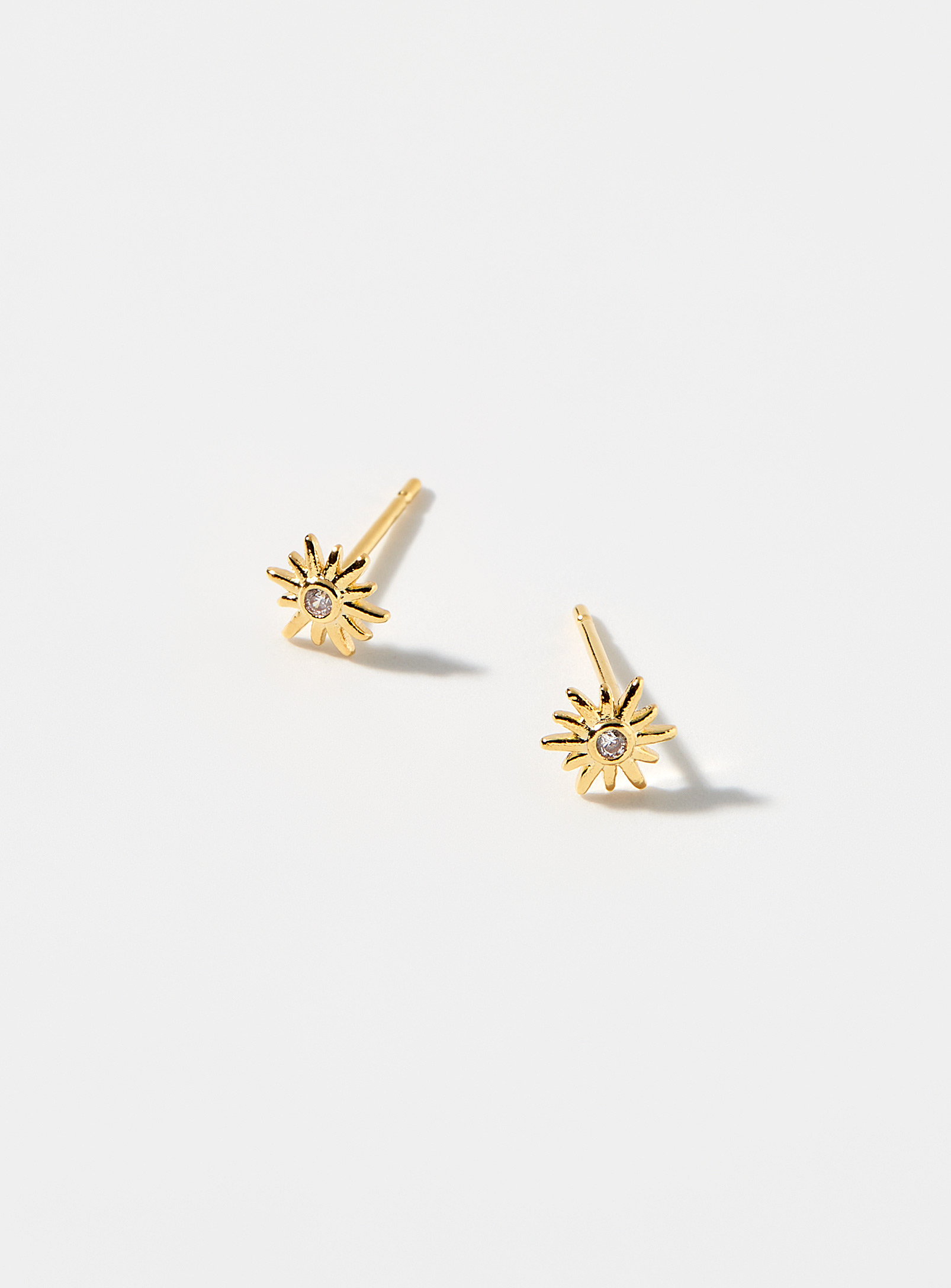Orelia - Women's Small shimmery floral earrings