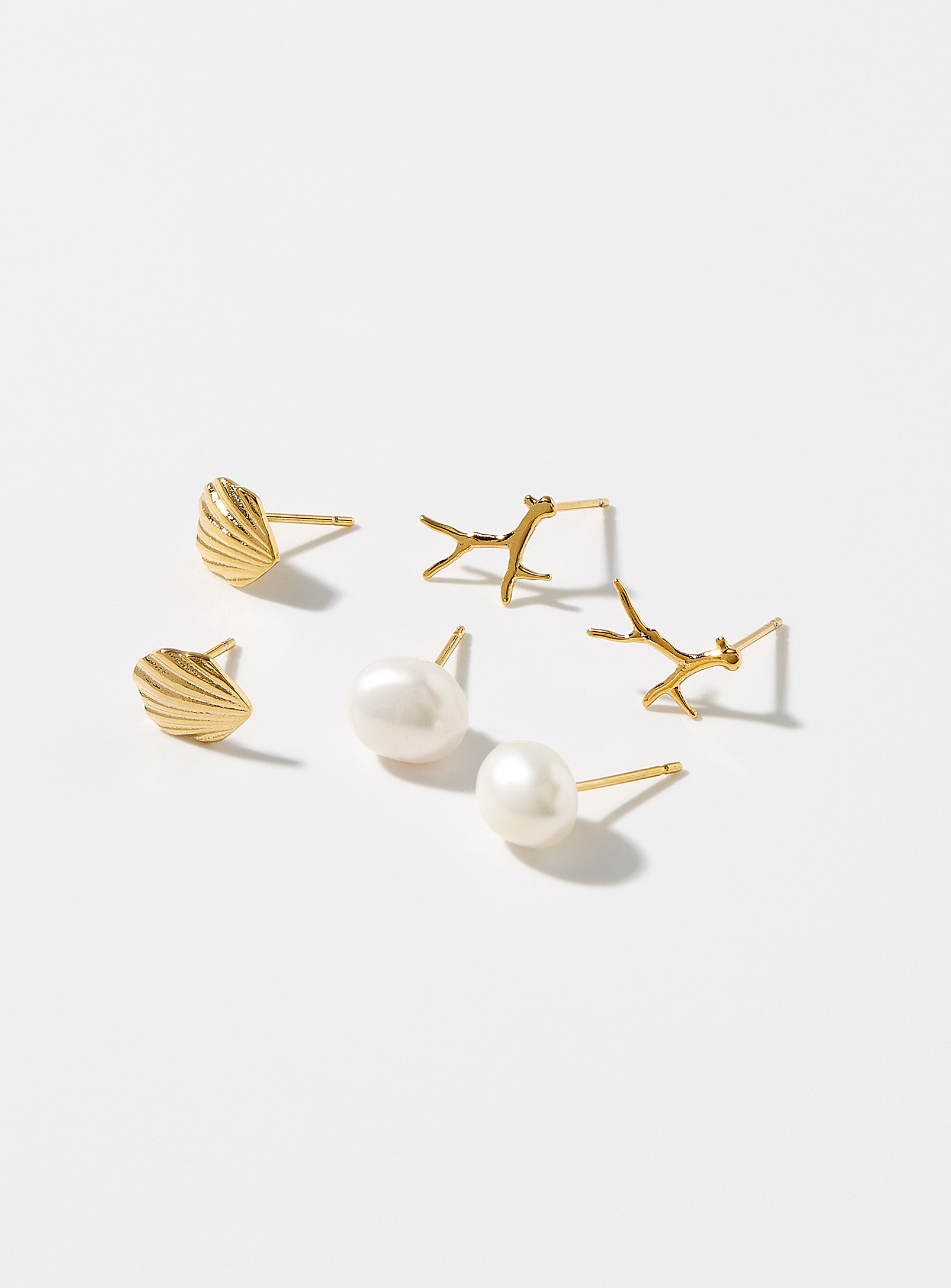 Orelia - Women's Ocean treasures earrings Set of 3