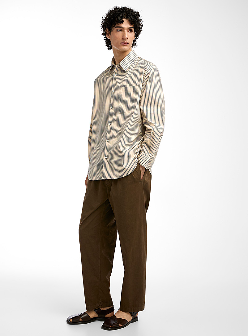 Lemaire Hazelnut Lightweight cotton pant for men