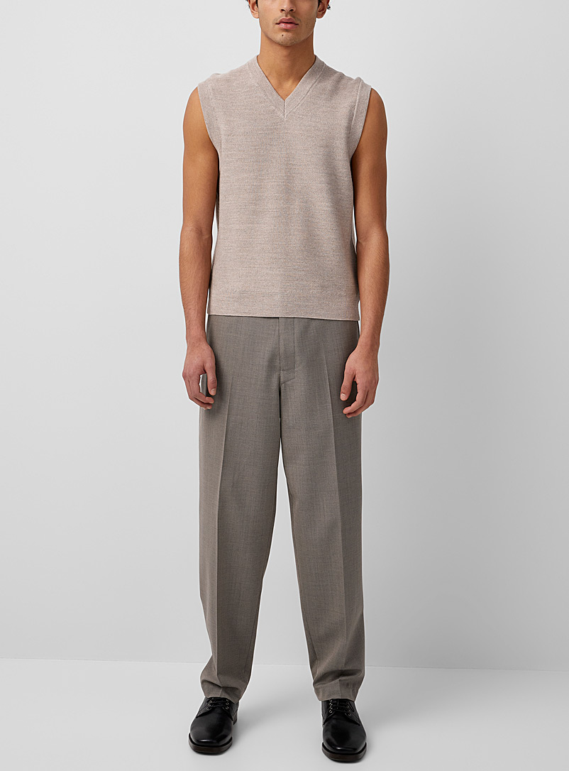 Lemaire Grey Sleek twill pants for men