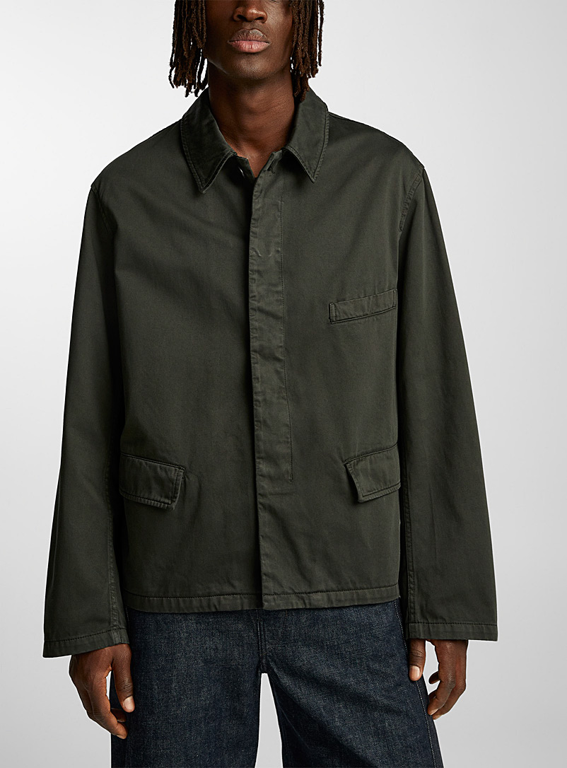 Lemaire Green Boxy-fit cotton twill jacket for men