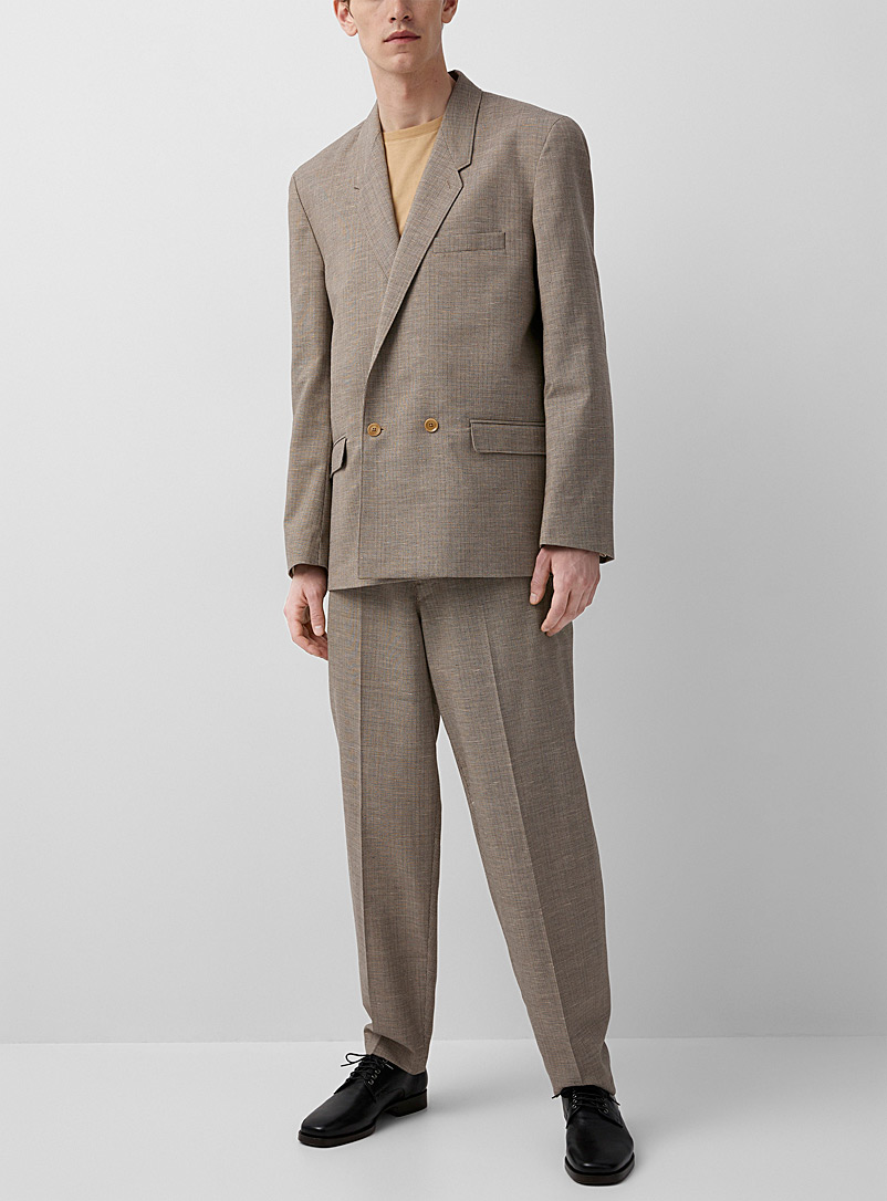 Lemaire Grey Boxy double-breasted blazer for men