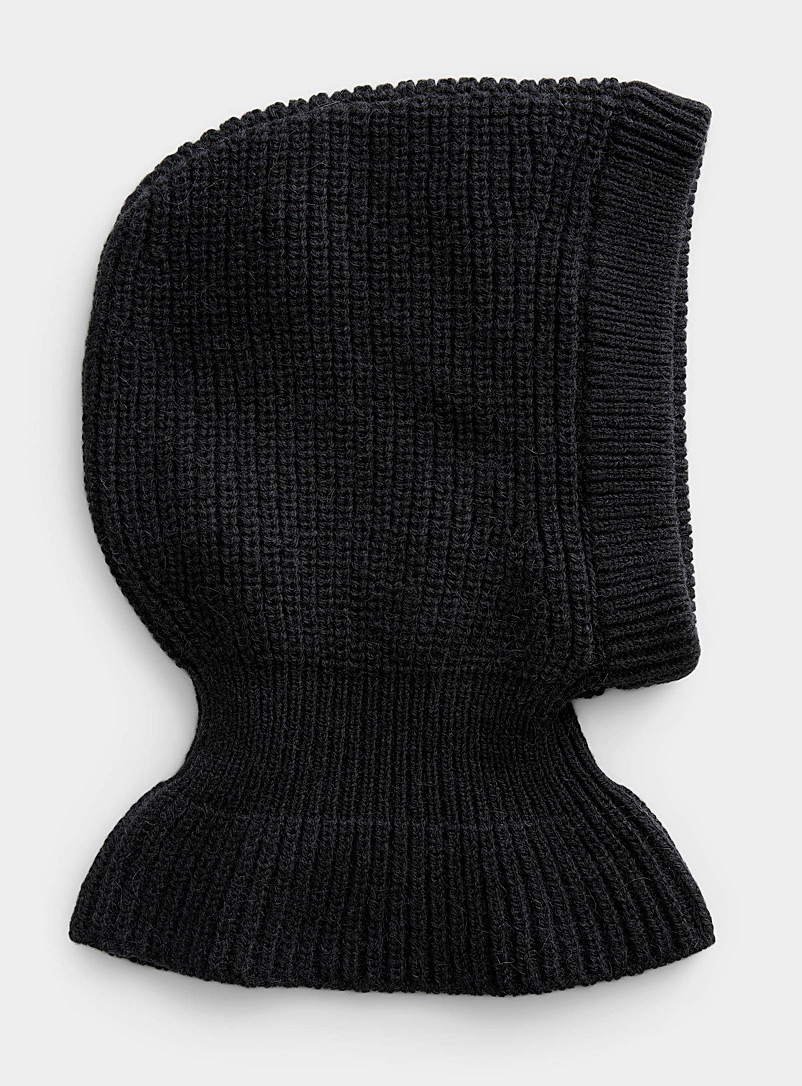 Lemaire Black Ribbed balaclava for men