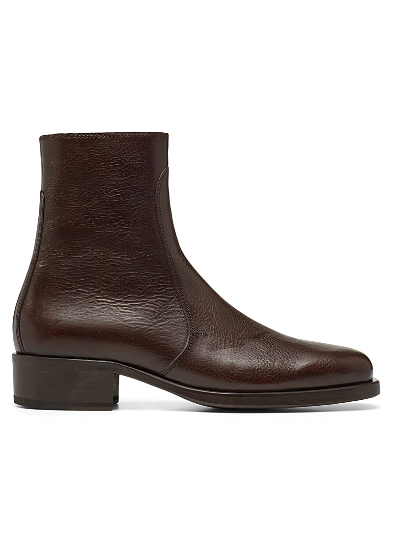 Lemaire Brown Brown leather boots Men for men