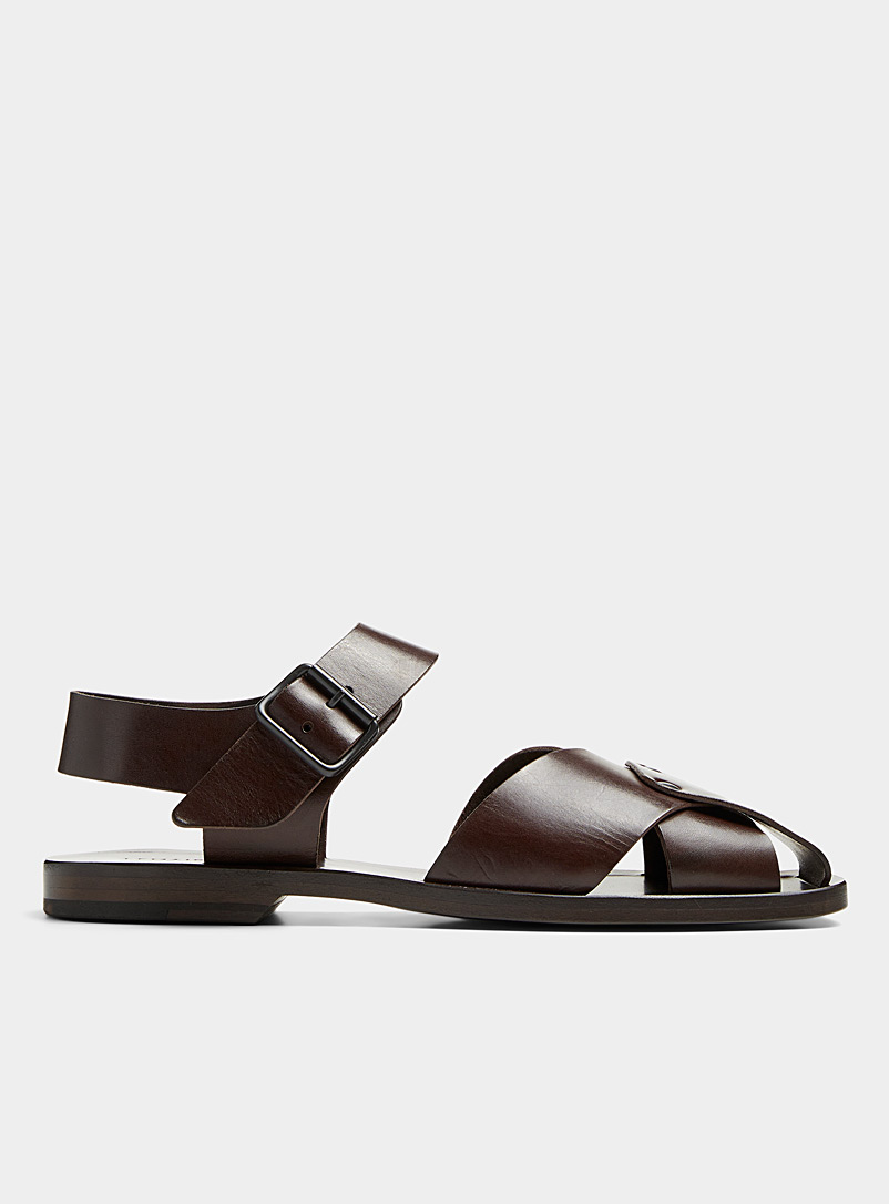 Lemaire Brown Leather gladiator sandals Men for men