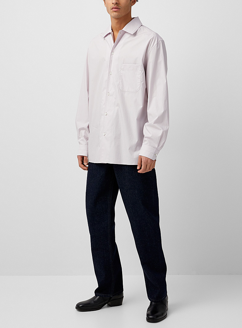 Lemaire Lilacs Open-collar poplin shirt for men
