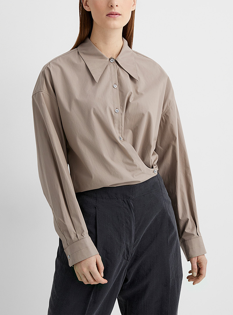 Lemaire Grey White twist shirt for women