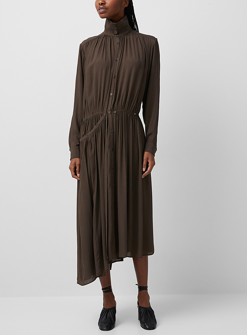 Lemaire Dark Brown Apron dress for women