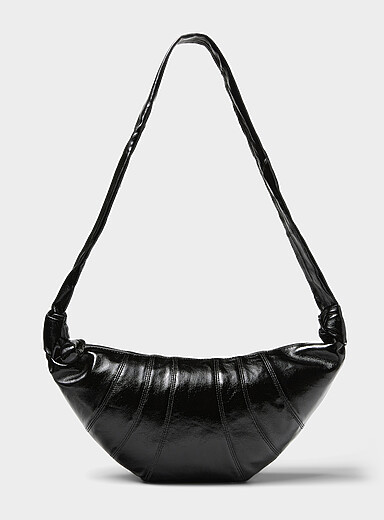Lemaire Grey Medium Croissant coated fabric bag for women