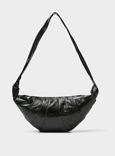Lemaire Grey Medium Croissant coated fabric bag for women