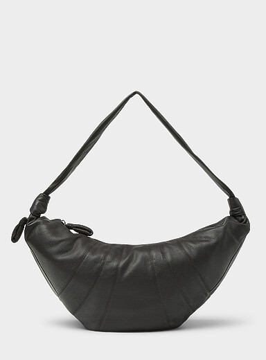 Le grand sac Croissant cuir grenu