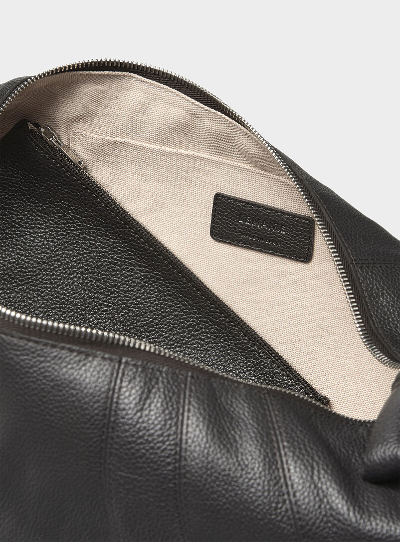 Lemaire Chocolate/Espresso Croissant large grained leather bag for women