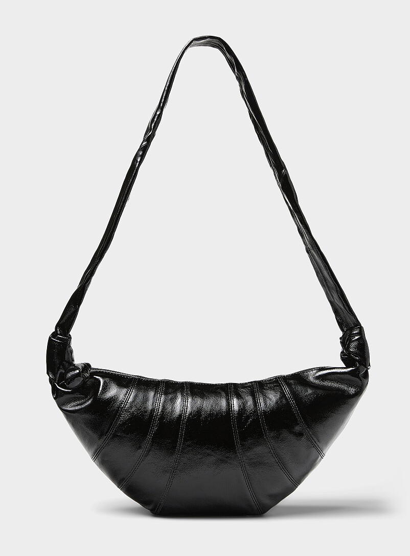 Medium Croissant Coated Fabric Bag