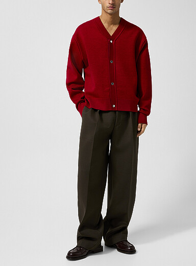 Jacquemus: Le pantalon tailleur Citta kaki Chocolat - Espresso pour homme