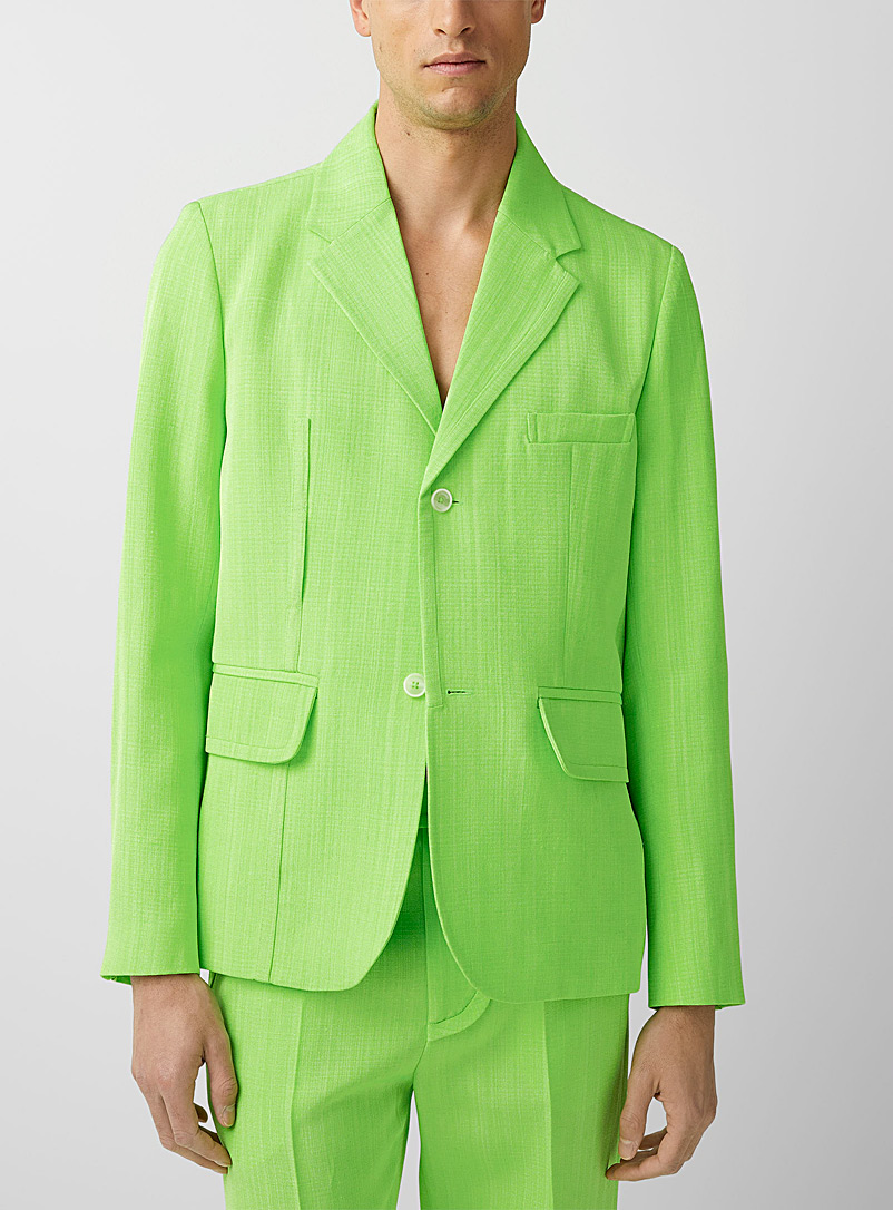 Jacquemus Green  Neon green Bacio blazer for men