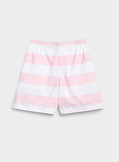 Jacquemus Dusky Pink Pink stripes poplin short for men