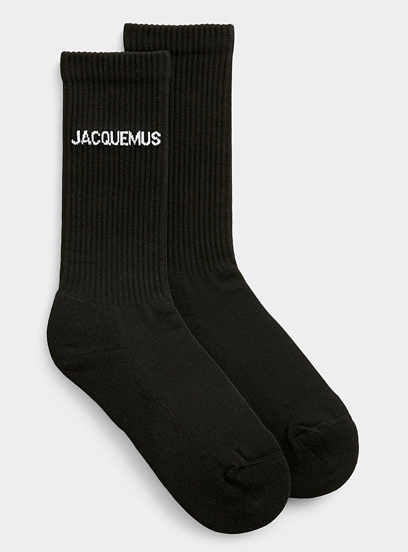 Jacquemus Black Organic cotton Jacquemus socks for men