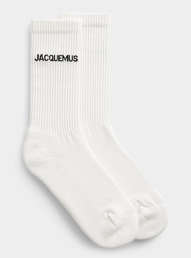 Jacquemus White Organic cotton Jacquemus socks for men