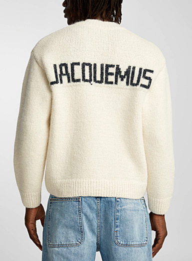 Jacquemus Ivory White La maille Pavane sweater for men