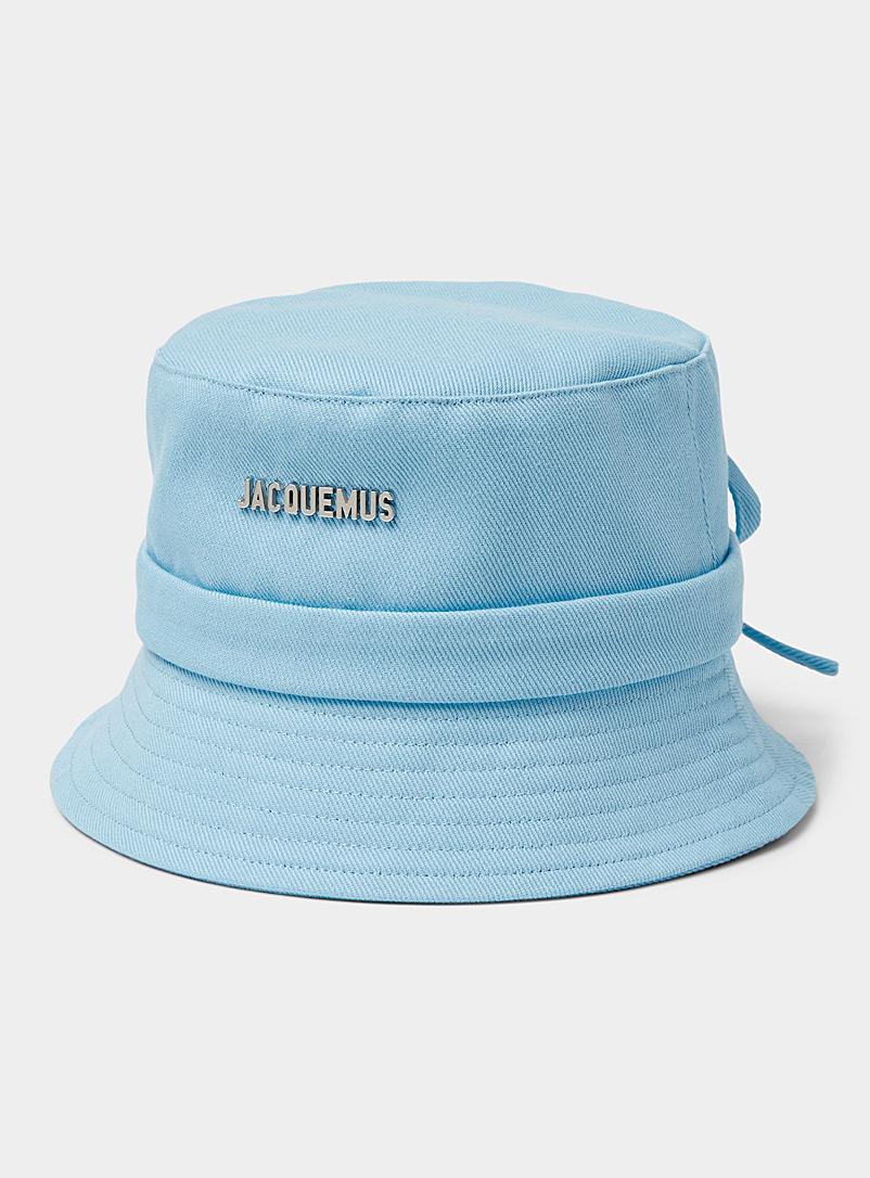 Jacquemus Blue Gadjo blue bucket hat for men