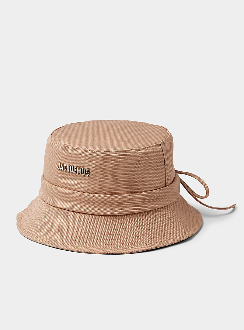 Jacquemus Cream Beige Gadjo beige bucket hat for men