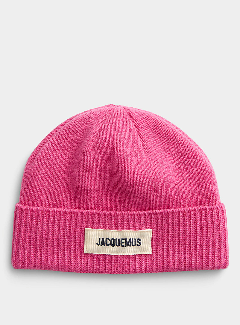 Jacquemus Pink Le bonnet ribbed tuque for men