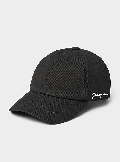 Jacquemus White Streamlined logo cap for men