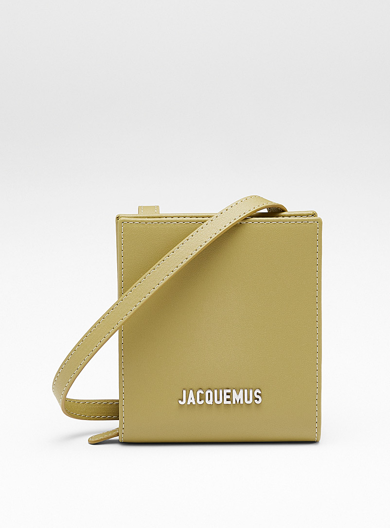 Jacquemus Khaki Gadjo neck wallet for men