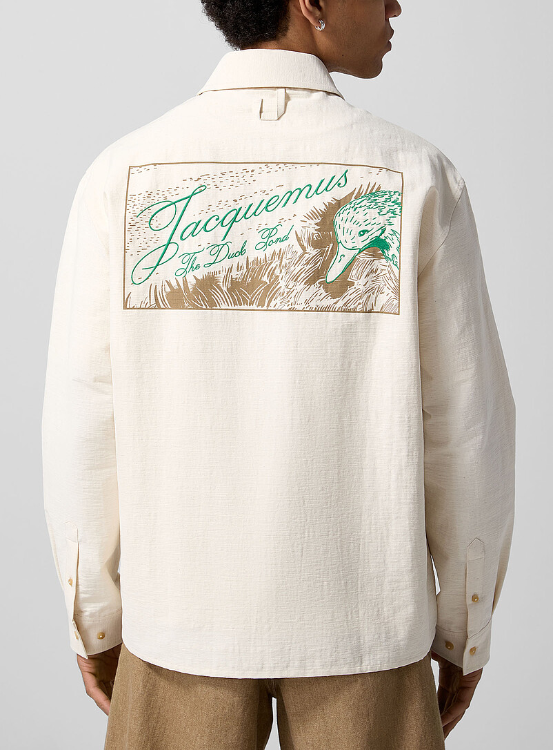 Mécano textured zip-up overshirt | Jacquemus | | Simons